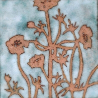 Enamel on Panel, meadow flowers 