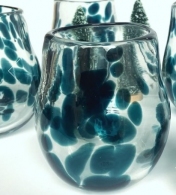 Set of 6 Tumblers - a mix of pebbles and transparent glass 